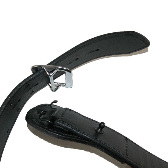 Boston Leather Men's Fully Lined Sam Browne Leather Work Belt - Picture 3 of 5